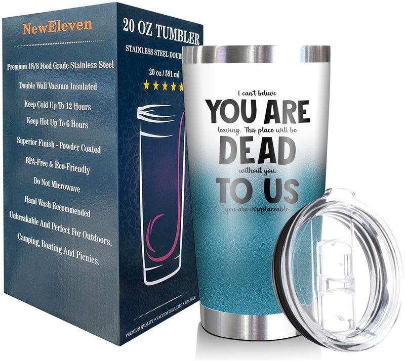 NewEleven Coworker Leaving Gifts - Farewell / Going Away Gift - New Job  Goodbye  Good Luck Gifts For Coworkers  Colleagues  Boss  Men  Women  Friends - 20 Oz Tumbler - Image 2